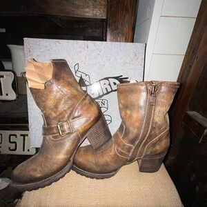 Freebird by Steven Distressed Brown Heeled Boots